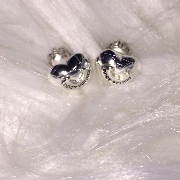 Jewelry - Juicy Couture Silver Heart-shaped earrings.